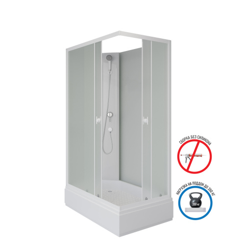 Душевая кабина Niagara Promo P110/80/26Q/MT/BK 110х80 прямоугольная без крыши ориентация универсальная